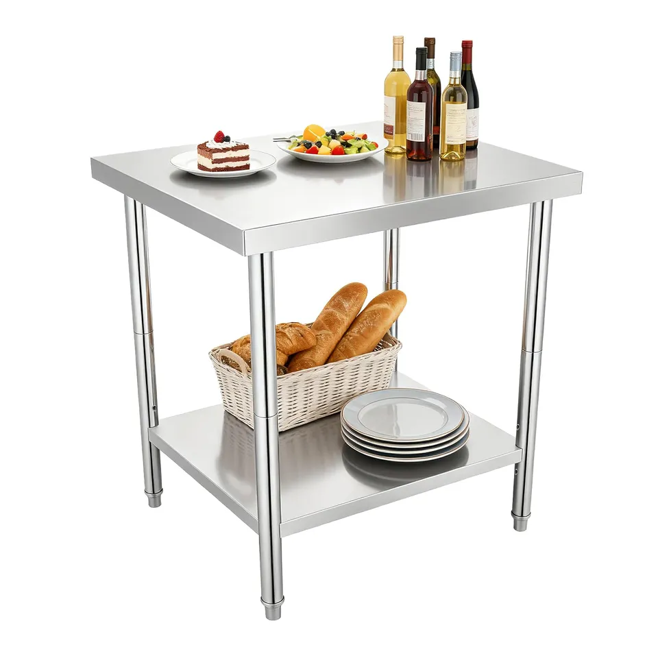 TiryyDrela Tavolo Lavoro Inox 61x46x79cm Portata 400kg