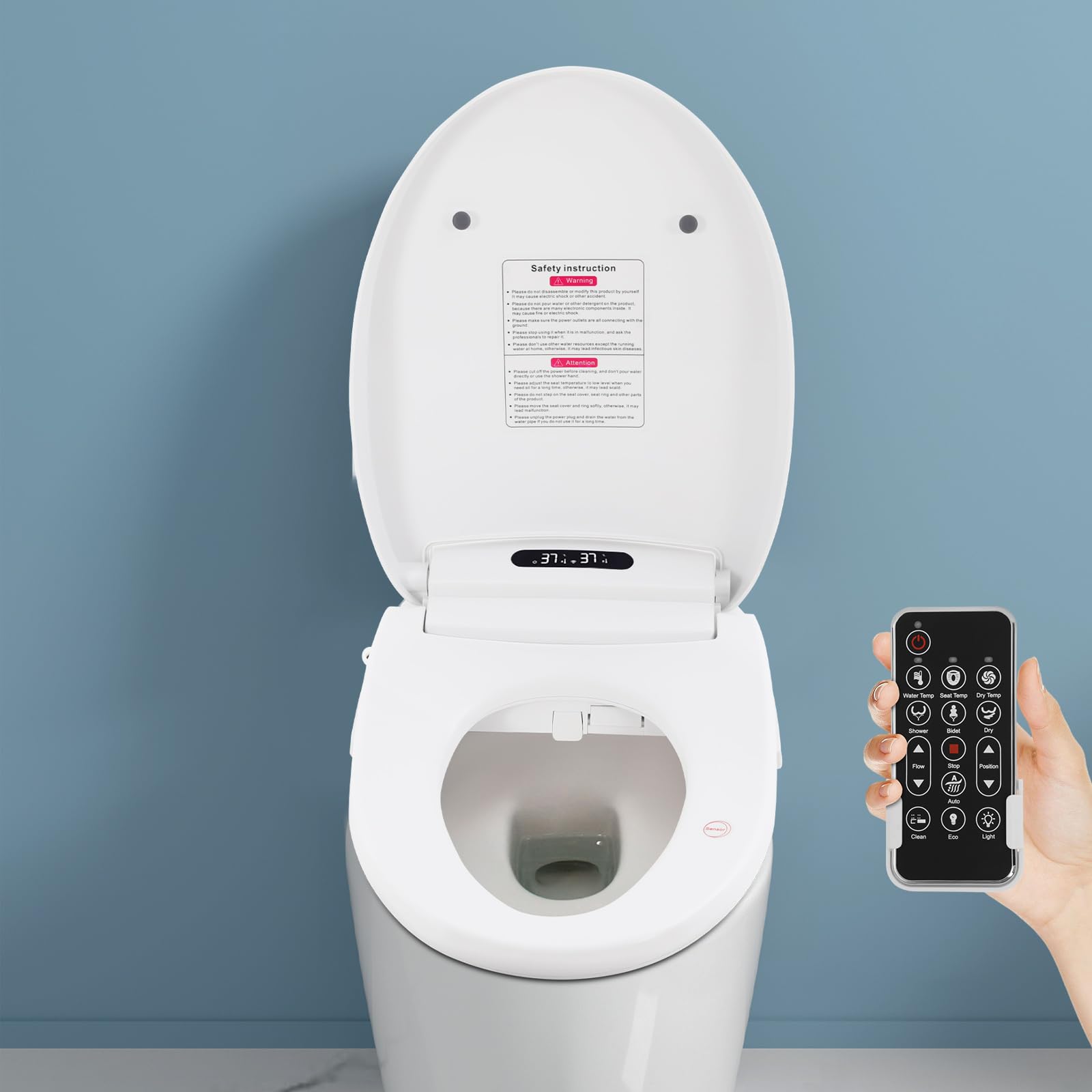 TiryyDrela Sedile WC Giapponese Bidet Riscaldato Telecomando