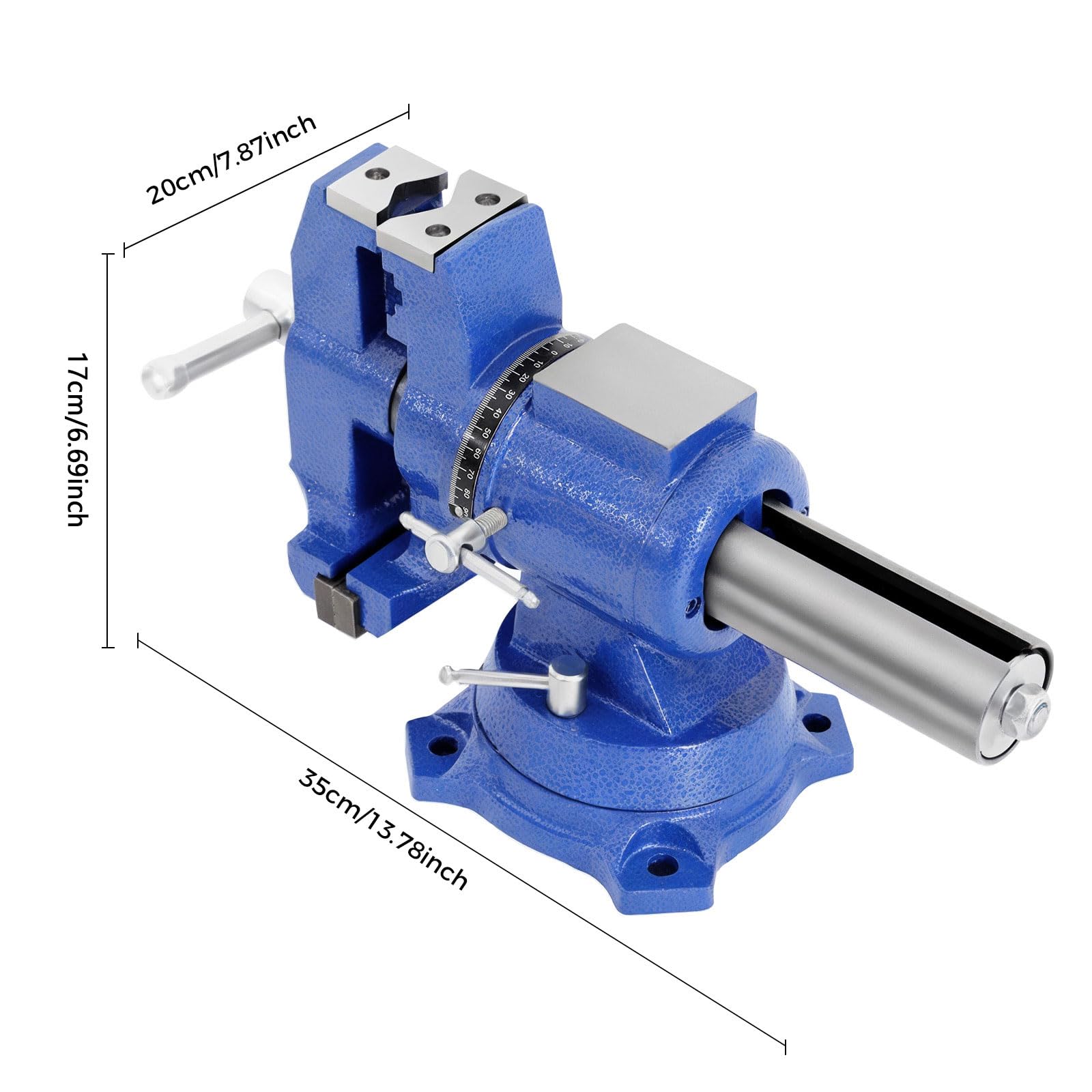 TiryyDrela Morsa da Banco 100 mm Ghisa Base Girevole