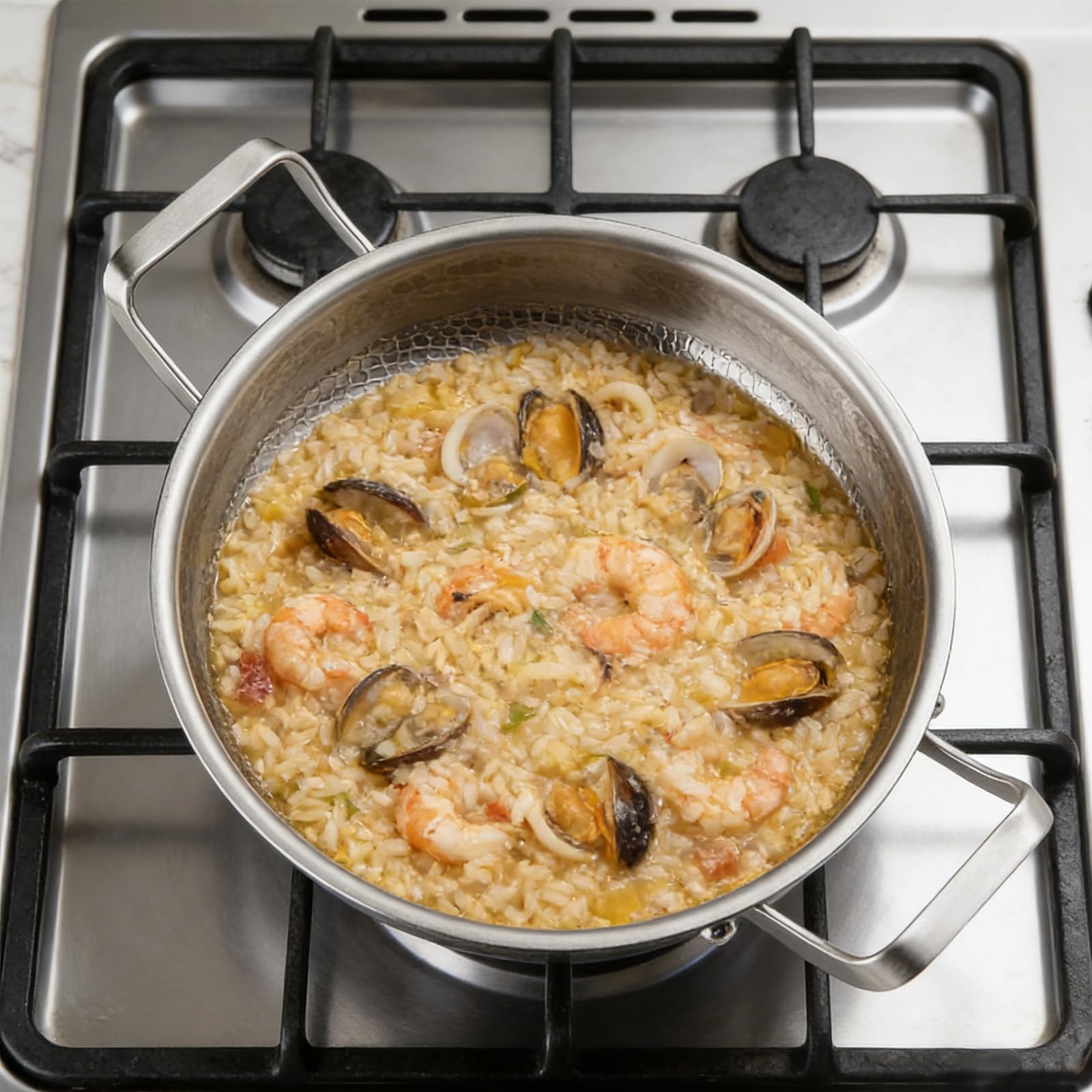 TiryyDrela padella acciaio inox 28 cm con coperchio vetro