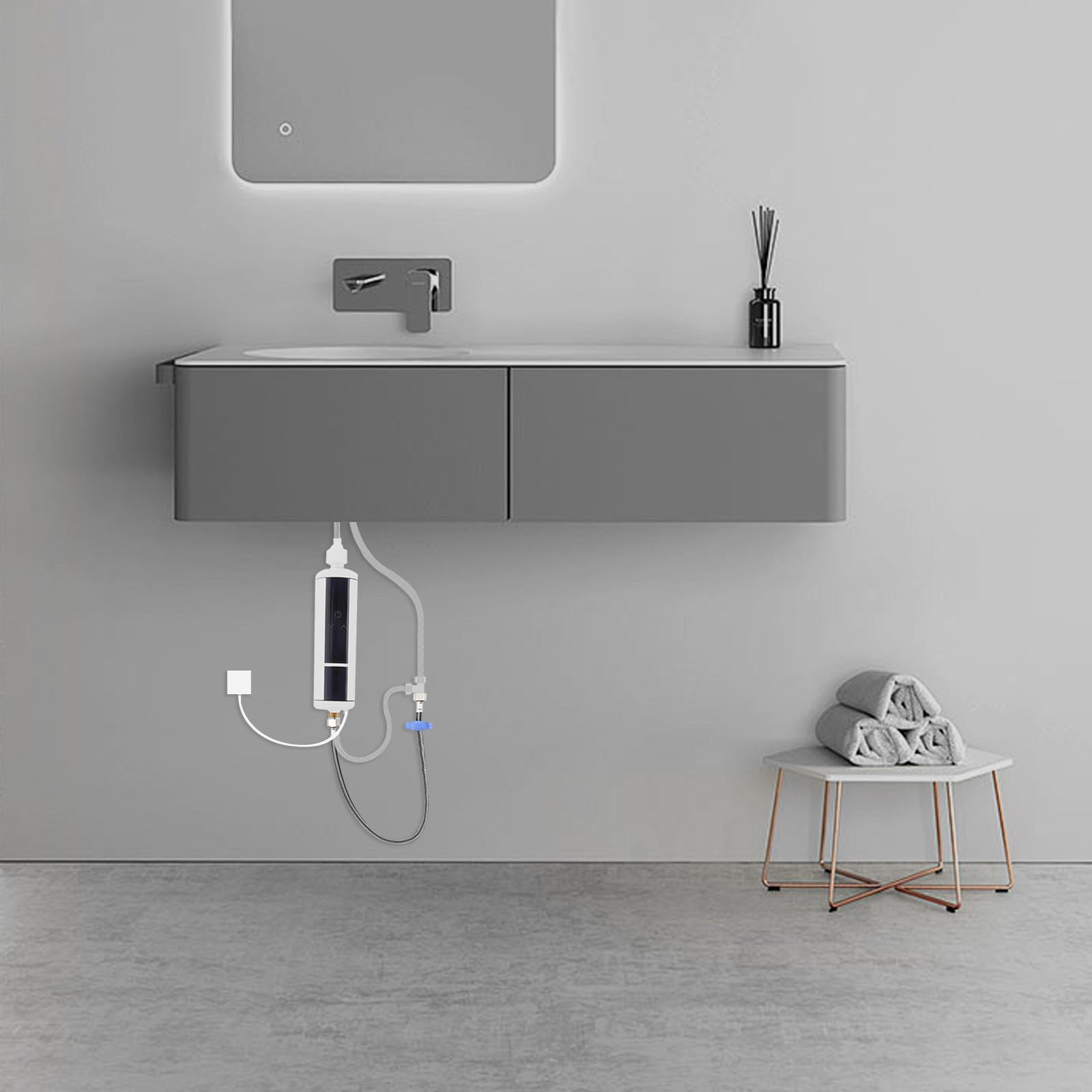 TiryyDrela scaldabagno istantaneo elettrico 3500W 30-52°C