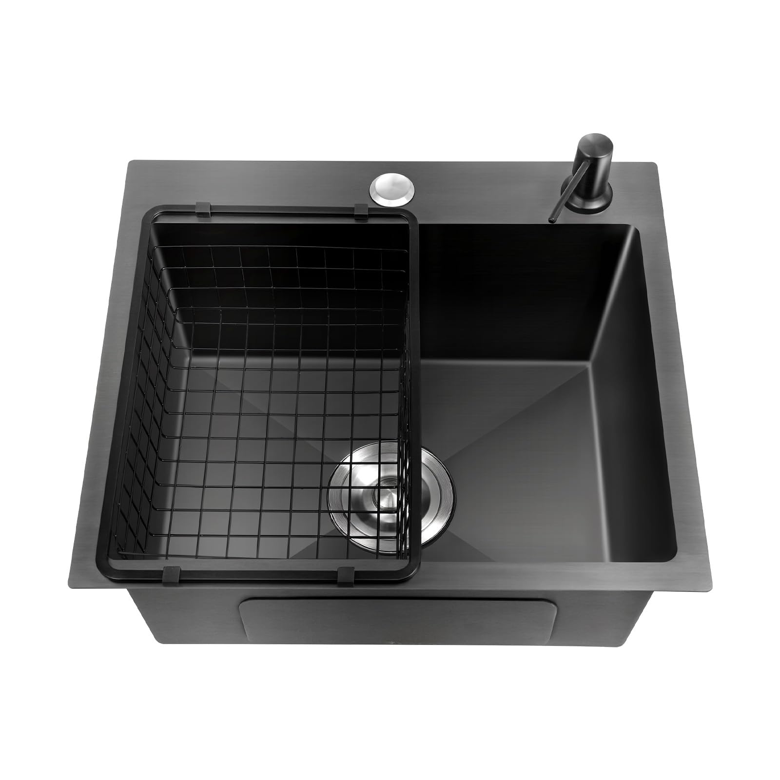 TiryyDrela Lavello Cucina Inox Nero 1 Vasca Antigraffio Accessoriato