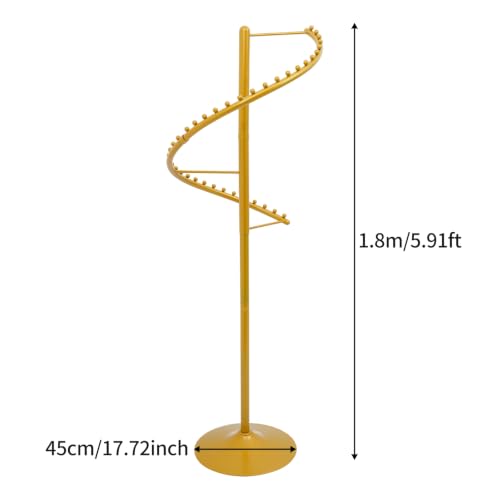 TiryyDrela Spirale 360° appendiabiti da terra dorato girevole