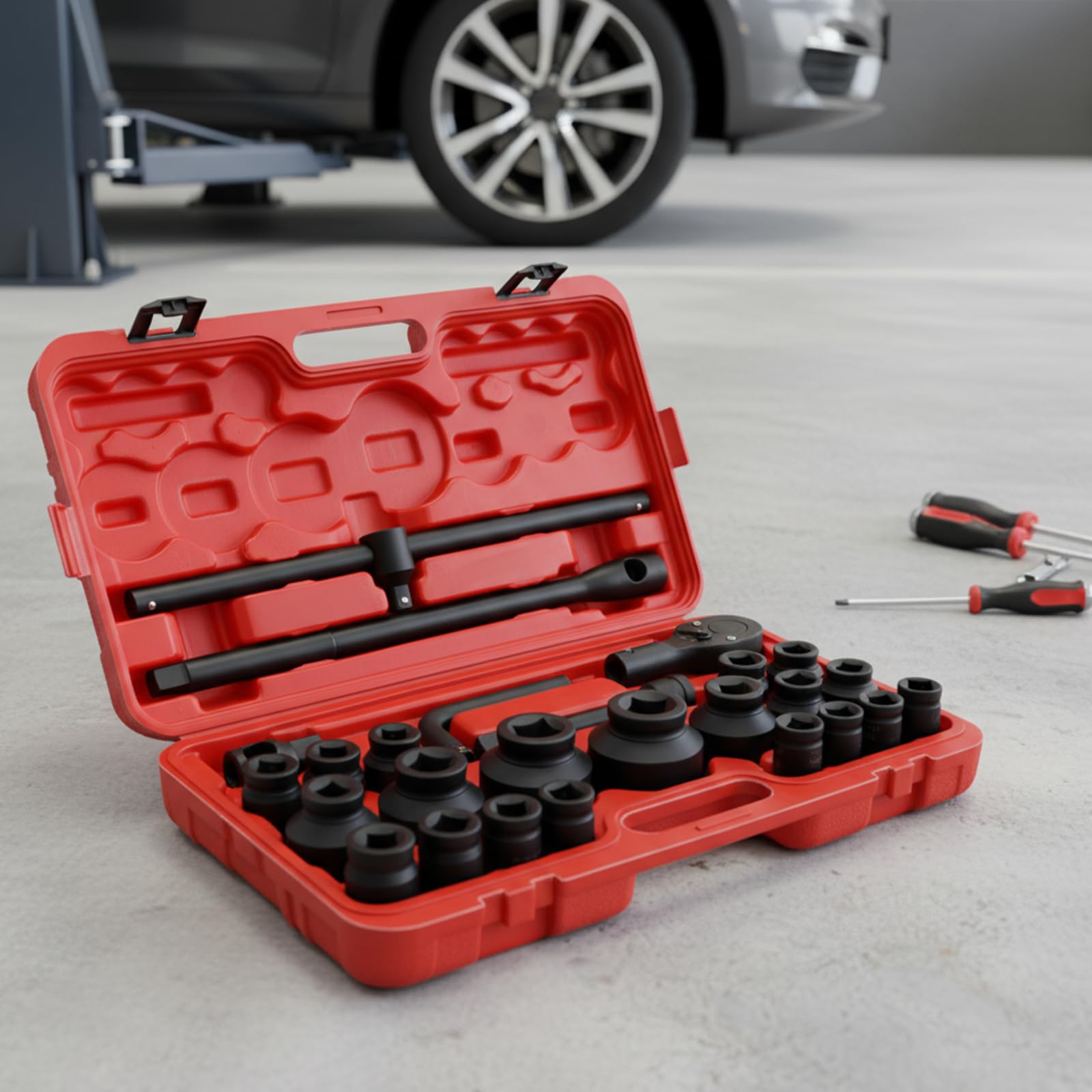 TiryyDrela Set Bussole 26 Pezzi 21-65 mm Acciaio 6 Punte