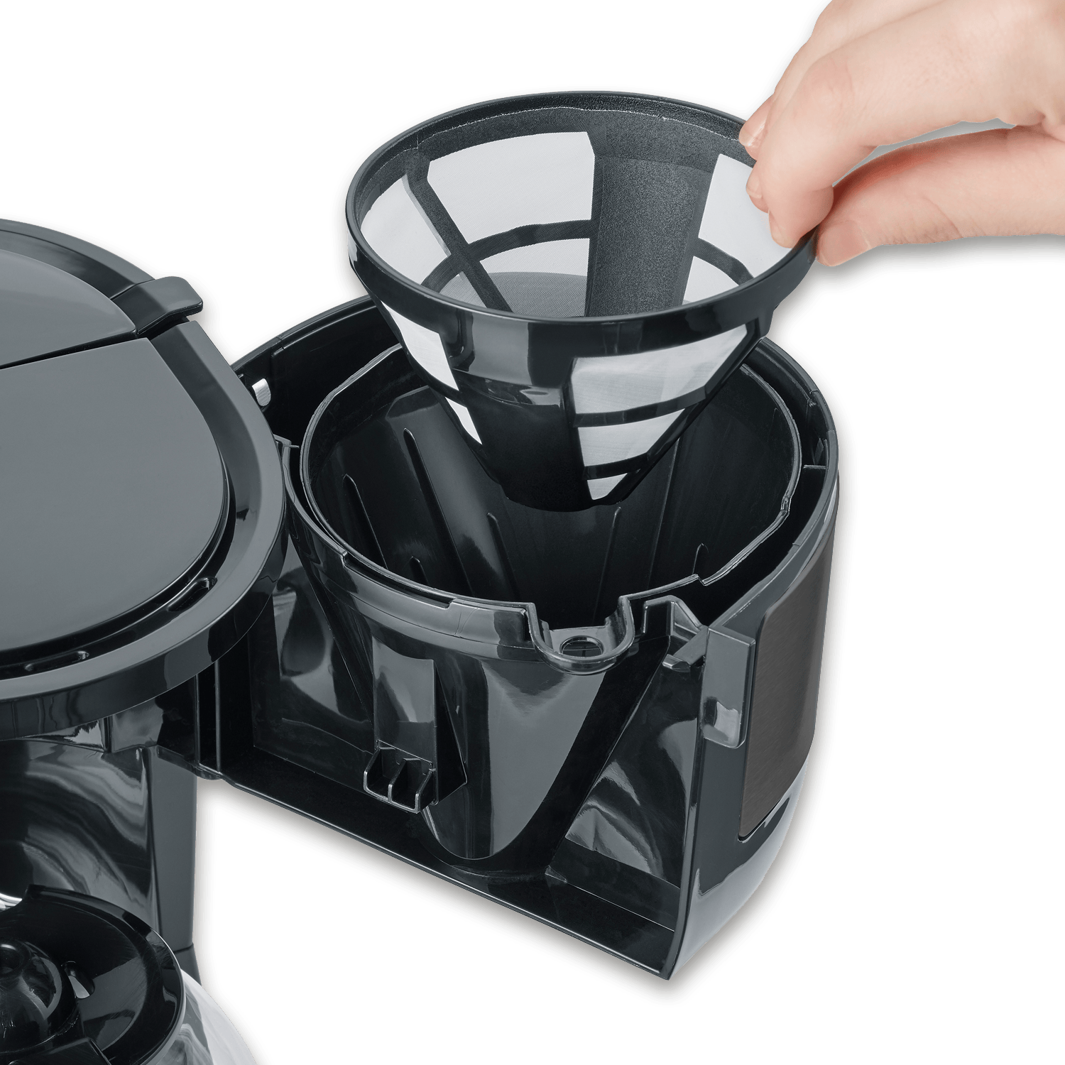 SEVO Mini Macchina Caffe Filtro 4 tazze slim